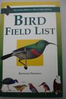 Bird Field List