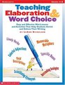 Teaching Elaboration and Word Choice