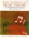 Basic Materials In Music Theory A Programed Course