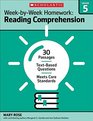 WeekbyWeek Homework Reading Comprehension Grade 5 30 Reproducible HighInterest Passages With TextDependent Questions That Help Students Meet Common Core State Standards