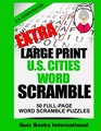 Extra Large Print US Cities Word Scramble