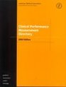 Clinical Performance Measurement Directory 2000 Edition
