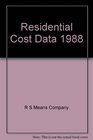 Residential Cost Data 1988