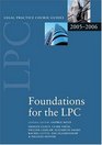 Foundations for the LPC 2006