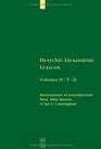 Hesychius Alexandrinus Lexicon