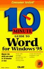 10 Minute Guide to Word for Windows 95