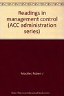 Readings in management control