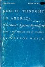 Social Thought In America The Revolt Against Formalism