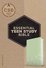 CSB Essential Teen Study Bible Personal Size Green Palms LeatherTouch