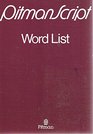 PitmanScript Word List