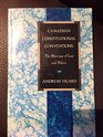 Canadian Constitutional Conventions The Marriage of Law and Politics
