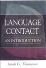 Language Contact An Introduction