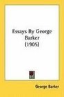 Essays By George Barker