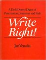 Write Right Desk Drawer Digest of Punctuation Grammar and Style