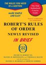 Robert's Rules of Order Newly Revised In Brief 2nd edition