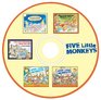 5 Little Monkeys Collection: Five Little Monkeys Jumping on the Bed, Five Little Monkeys Go Shopping, Five Little Monkeys Play Hide-and-Seek, Five Little Monkeys Sitting in a Tree, Five Little Monkeys Wash the Car, and a CD with all five stories (5 Little