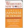 Webster's New World Compact Japanese Dictionary Japanese/English English/Japanese