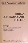 Africa Contemporary Record 197778