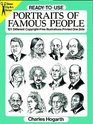 ReadyToUse Portraits of Famous People 121 Different CopyrightFree Illustrations Printed One Side