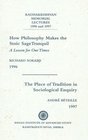 Radhakrishnan Memorial Lectures 1996 and 1997