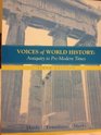voices of world history antiquity to premodern times
