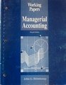 Managerial Accounting Working Papers to 2re