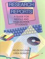 Research Reports A Guide For Middle And High School Students