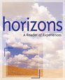 Horizons A Reader of Experiences