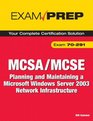MCSA/MCSE 70291 Implementing Managing and Maintaining a Microsoft Windows Server 2003 Network Infrastructure