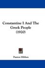 Constantine I And The Greek People