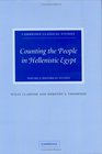 Counting the People in Hellenistic Egypt Volume 2 Historical Studies