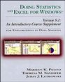 Doing Statistics with Excel for Windows Version 50 An Introductory Course Supplement for Explorations in Data Analysis