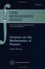 Lectures on the Mathmatics of Finance