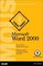 Microsoft Word 2000 Mous Cheat Sheet (Cheat Sheet)
