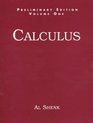 Calculus: Preliminary Edition