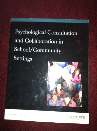 Psychological consultation and collaboration in school and community settings sold