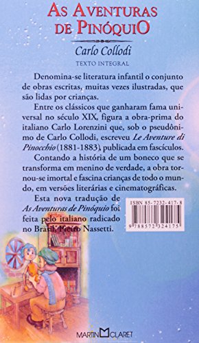 As Aventuras de Pinquio Em Portuguese do Brasil, Carlo Collodi ...